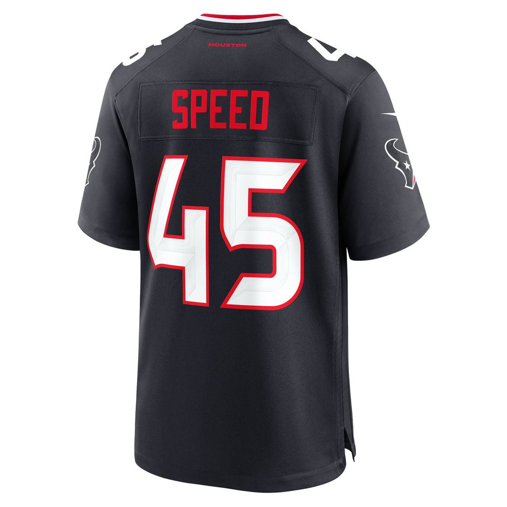 Houston Texans E.J. Speed Nike Navy Team Game Jersey product image 3, provided for visual reference and product detail review