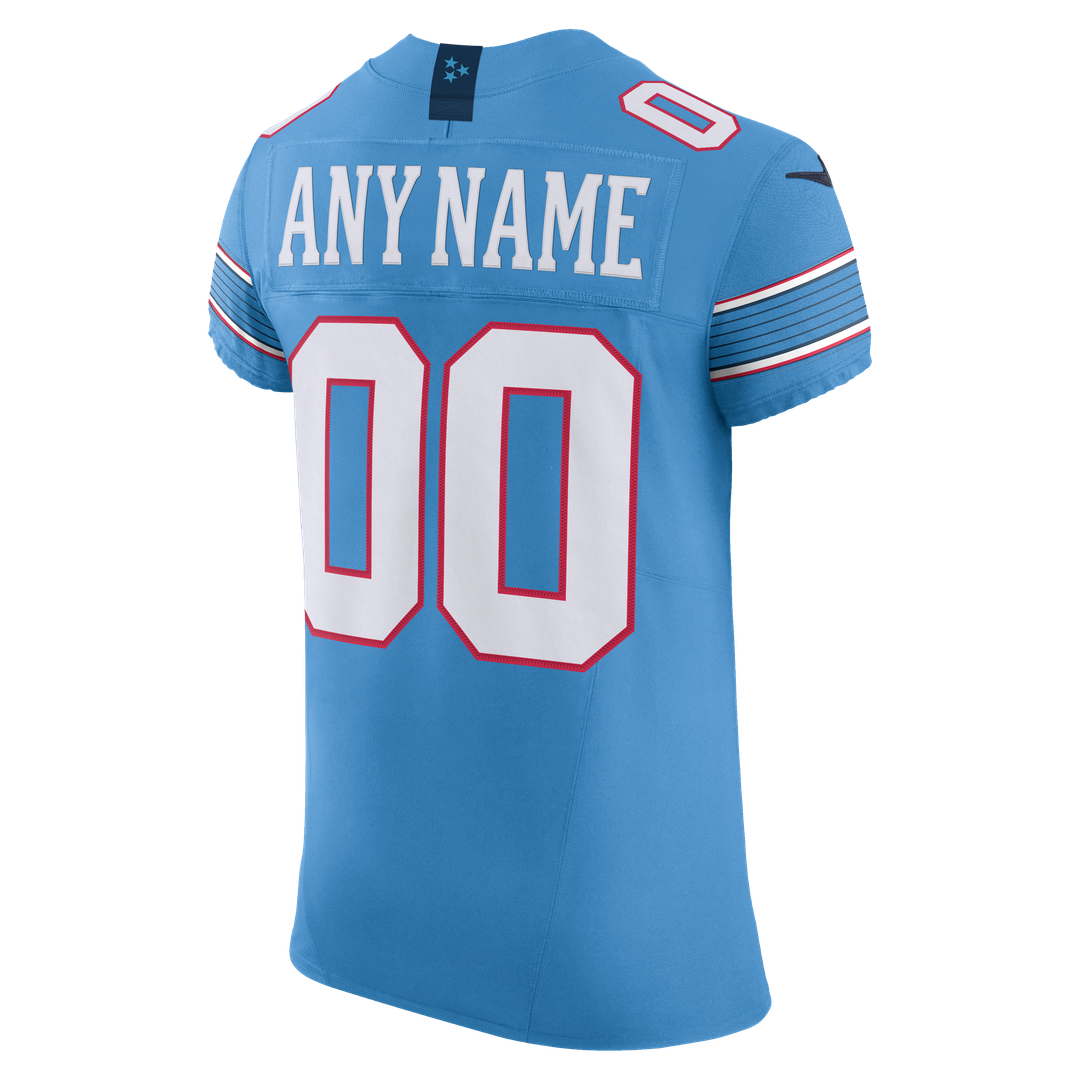 Tennessee Titans Nike Light Blue Vapor F.U.S.E. Elite Custom Jersey product image 3, provided for visual reference and