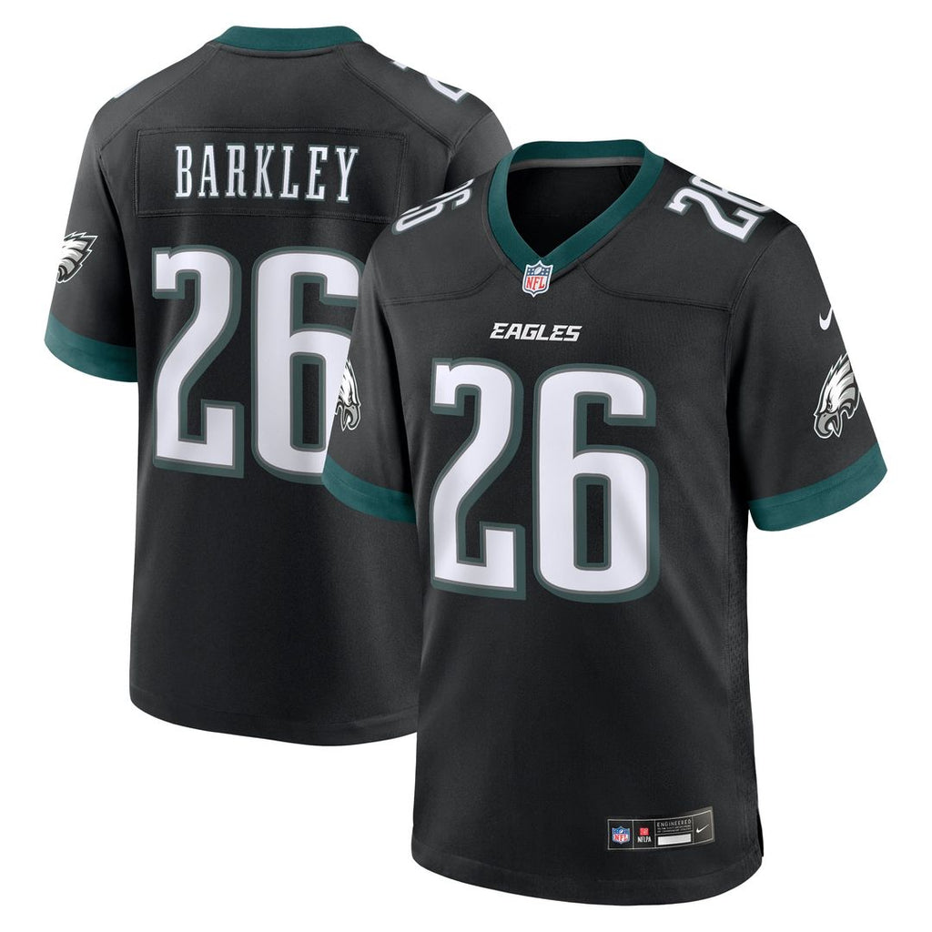 Philadelphia Eagles Saquon Barkley Nike Black Alternate Game Jersey product image 1, provided for visual reference and
