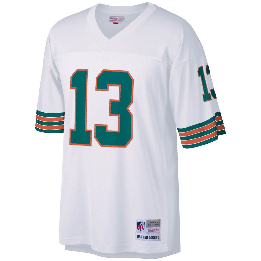 Miami Dolphins Dan Marino Mitchell & Ness Aqua Big & Tall 1984 Retired Player Replica Jersey product image 14, provided for