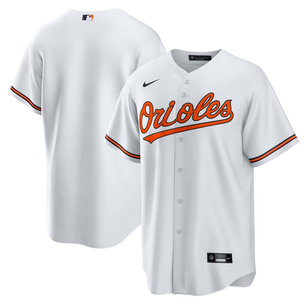 Baltimore Orioles Nike White Home Big & Tall Replica Jersey product image 1, provided for visual reference and product