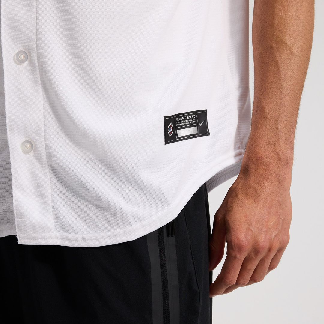 Athletics Nike White Home Replica Team Jersey product image 7, provided for visual reference and product detail review