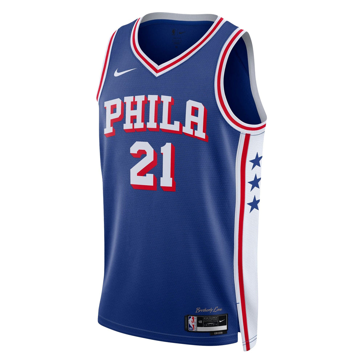 Philadelphia 76ers Nike Icon Edition Swingman Jersey - Joel Embiid - Unisex product image 3, provided for visual reference