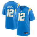 Los Angeles Chargers Derius Davis Nike Powder Blue Team Game Jersey product image 1, provided for visual reference and