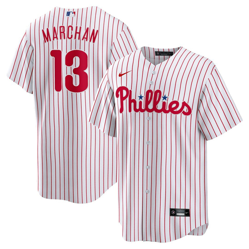 Philadelphia Phillies Rafael Marchán Nike White Home Replica Jersey product image 1, provided for visual reference and