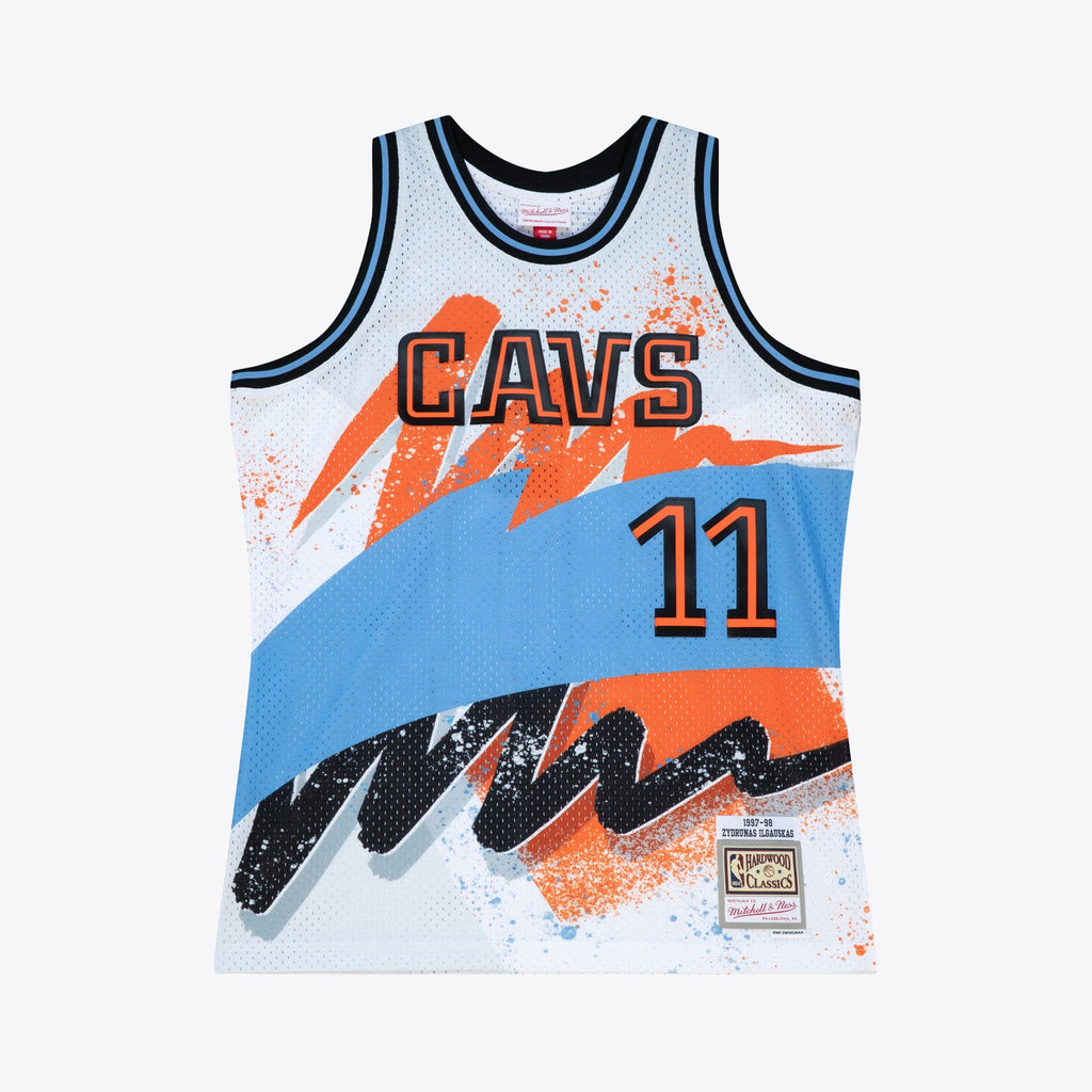 Cleveland Cavaliers Mitchell & Ness Zydrunas Ilgauskas 1997 Hyper Hoops Swingman Jersey - White product image 3, provided