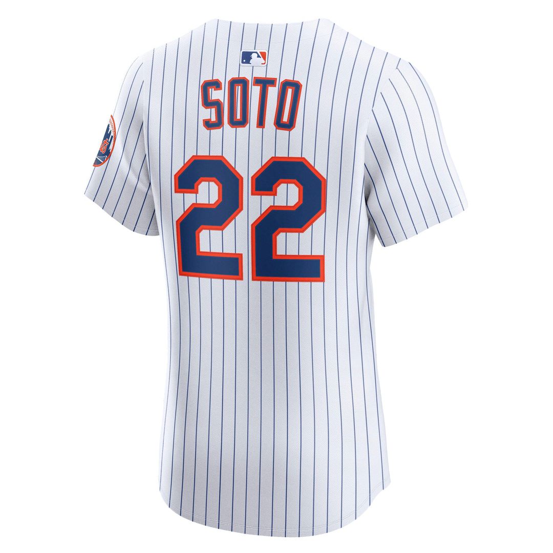 New York Mets Juan Soto Nike White Home Elite Jersey product image 3, provided for visual reference and product detail review