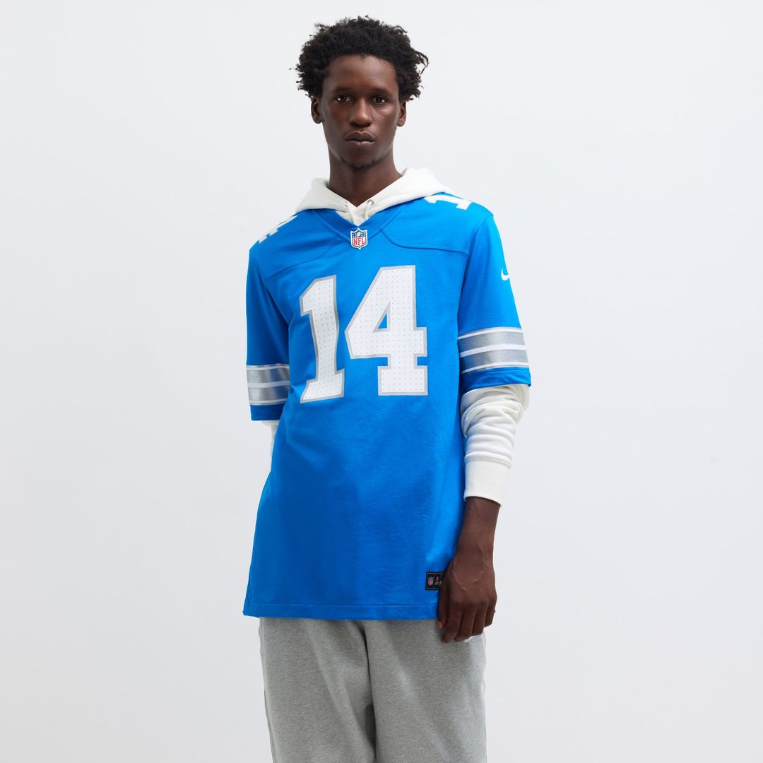 Detroit Lions Amon-Ra St. Brown Nike Blue Game Jersey product image 4, provided for visual reference and product detail