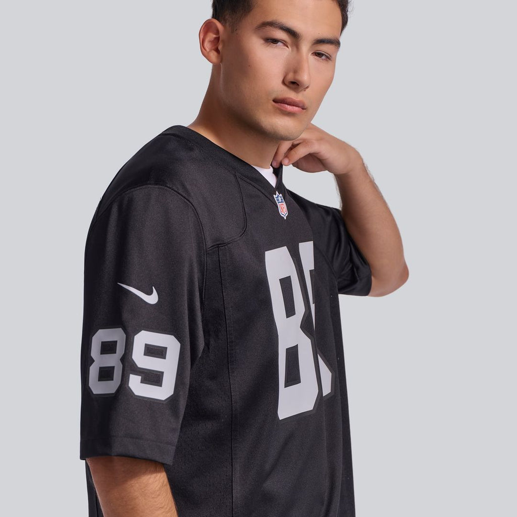 Las Vegas Raiders Brock Bowers Nike White Game Jersey product image 15, provided for visual reference and product detail