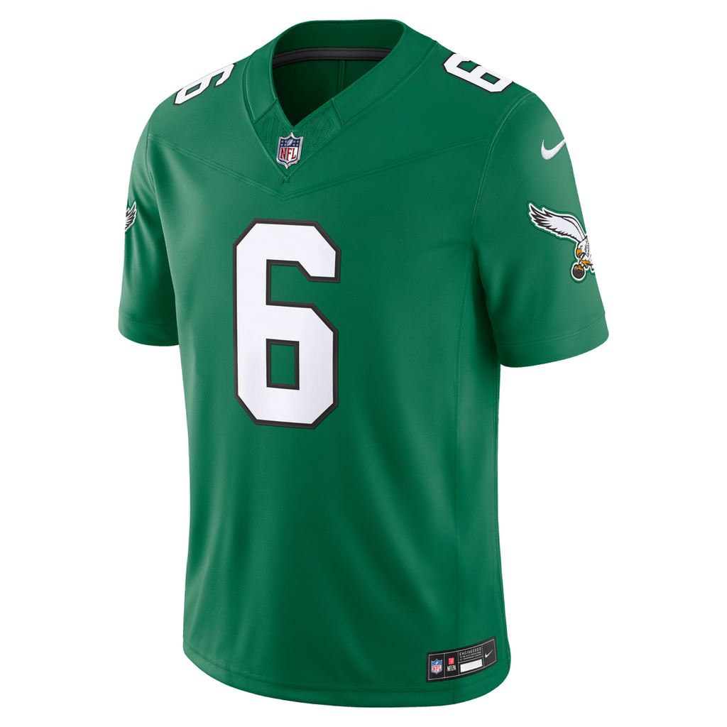 Philadelphia Eagles DeVonta Smith Nike Kelly Green Alternate Vapor F.U.S.E. Stitched Limited Jersey product image 2,