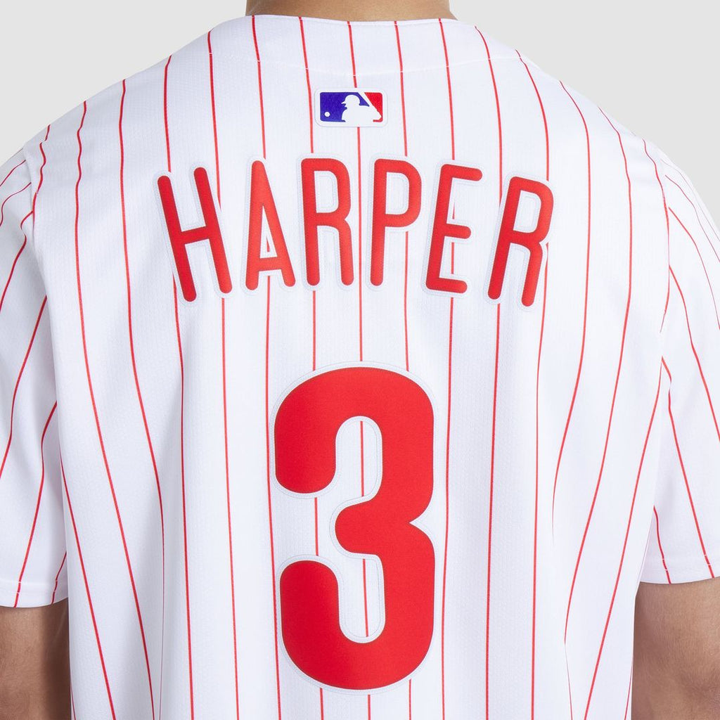 Philadelphia Phillies Bryce Harper Nike White Home Limited Player Jersey product image 10, provided for visual reference and
