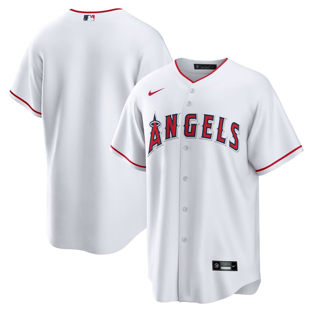 Los Angeles Angels Nike White Home Blank Replica Jersey product image 1, provided for visual reference and product detail