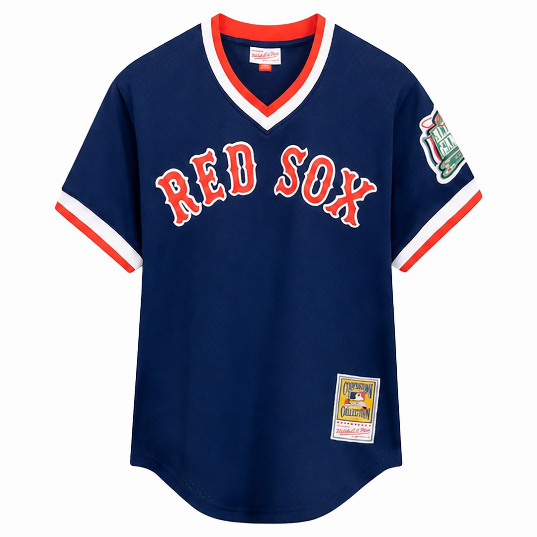 Boston Red Sox Nomar Garciaparra Mitchell & Ness Navy Big & Tall Cooperstown Mesh Batting Practice Jersey product image 2,
