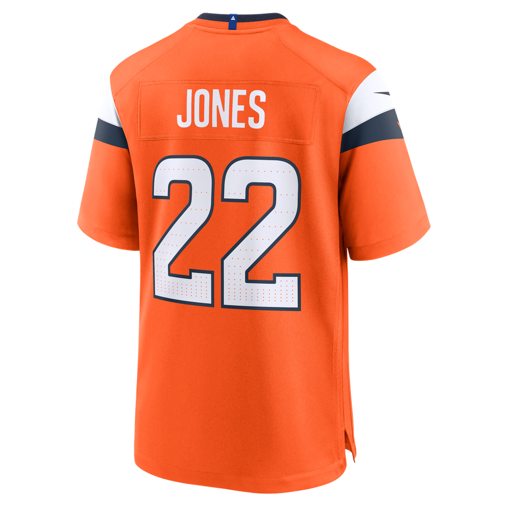 Denver Broncos Brandon Jones Nike Orange Team Game Jersey product image 3, provided for visual reference and product detail