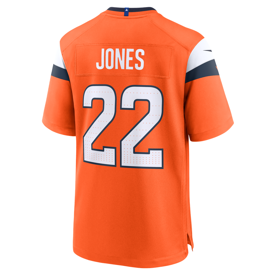 Denver Broncos Brandon Jones Nike Orange Team Game Jersey product image 3, provided for visual reference and product detail