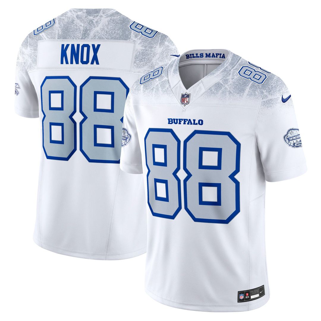 Buffalo Bills Dawson Knox Nike White Rivalries Collection Stitched Limited Jersey product image 1, provided for visual
