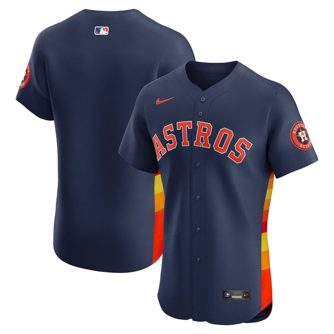 Houston Astros Nike Orange Alternate Elite Jersey product image 7, provided for visual reference and product detail review