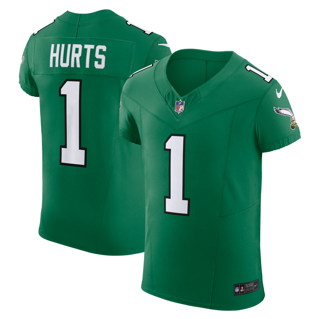 Philadelphia Eagles Jalen Hurts Nike Kelly Green Alternate Vapor F.U.S.E. Elite Jersey product image 1, provided for visual