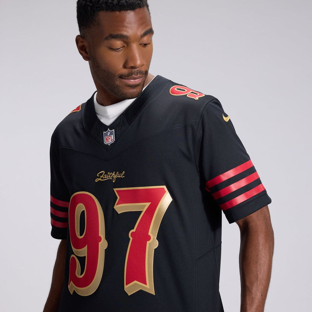 San Francisco 49ers Nick Bosa Nike Black Rivalries Collection Stitched Limited Jersey product image 9, provided for visual