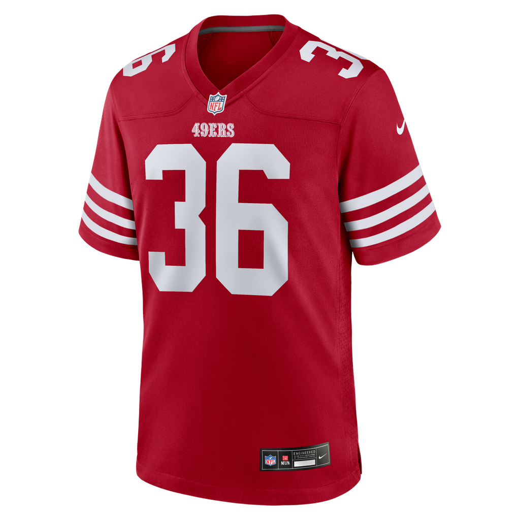 San Francisco 49ers Marques Sigle Nike Scarlet Team Game Jersey product image 2, provided for visual reference and product