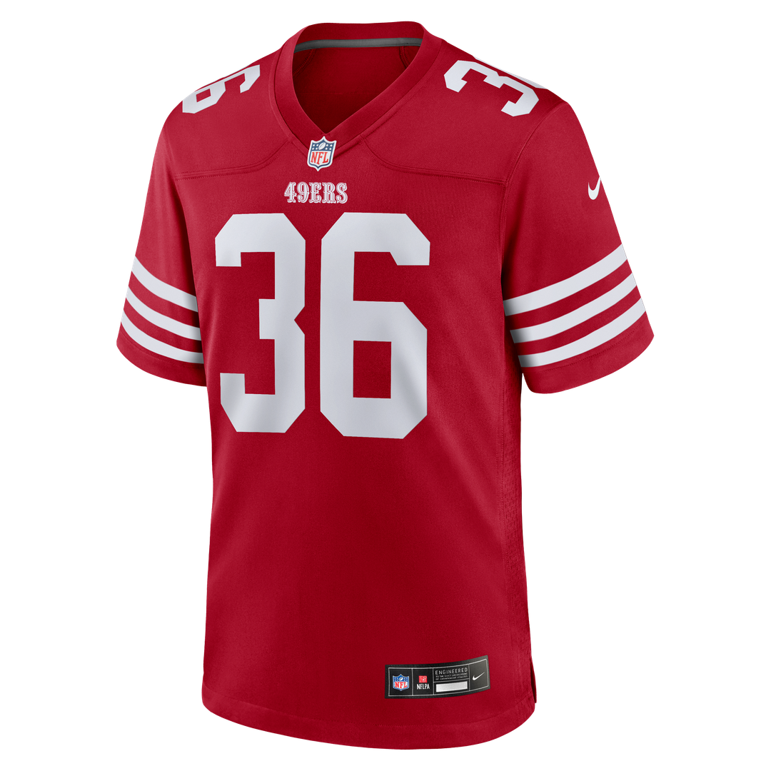 San Francisco 49ers Marques Sigle Nike Scarlet Team Game Jersey product image 2, provided for visual reference and product