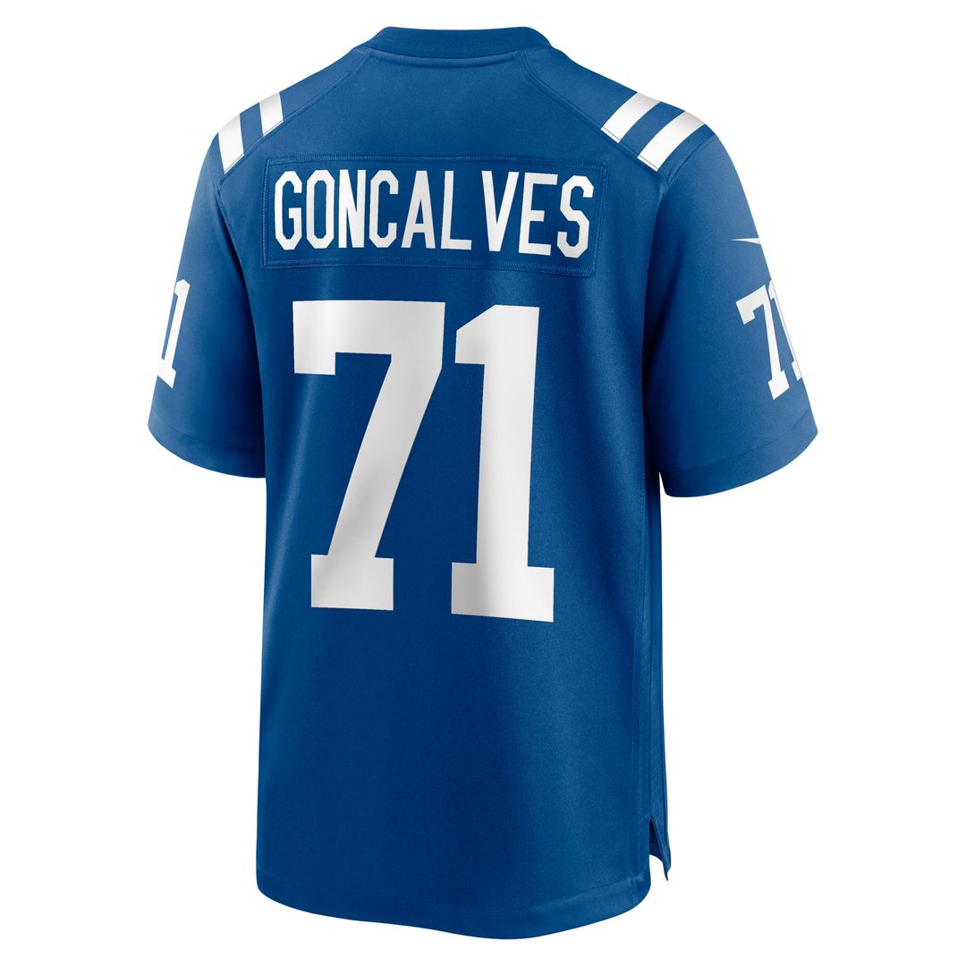 Indianapolis Colts Matt Goncalves Nike Royal Game Jersey product image 3, provided for visual reference and product detail