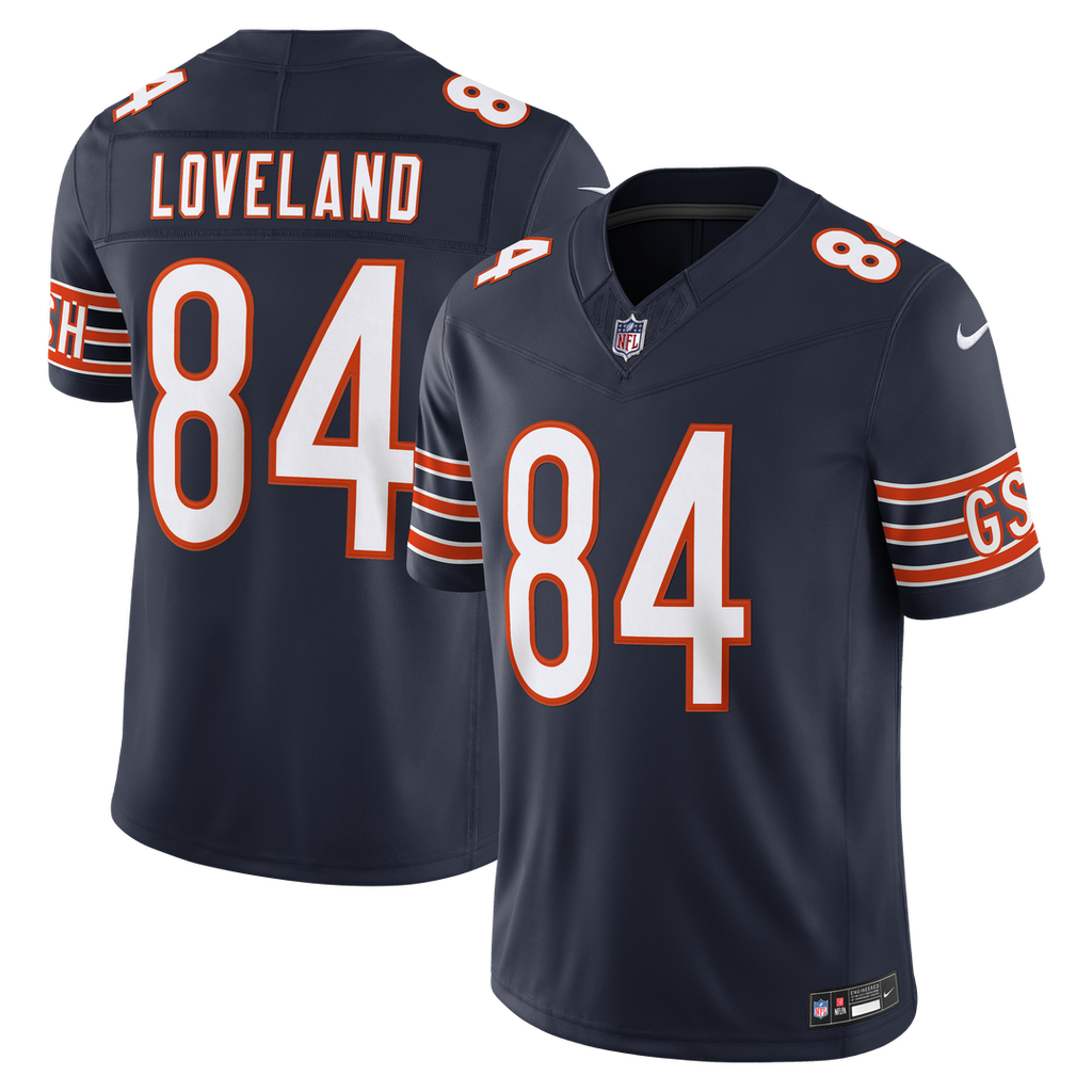 Chicago Bears Colston Loveland Nike Navy Team Vapor F.U.S.E. Stitched Limited Jersey product image 1, provided for visual