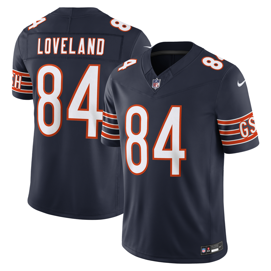 Chicago Bears Colston Loveland Nike Navy Team Vapor F.U.S.E. Stitched Limited Jersey product image 1, provided for visual