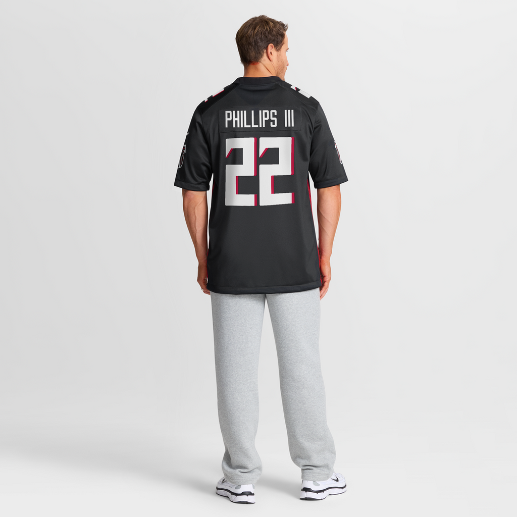 Atlanta Falcons Clark Phillips III Nike Black Team Game Jersey product image 8, provided for visual reference and product