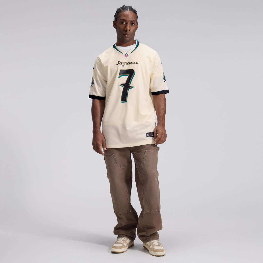 Jacksonville Jaguars Brian Thomas Jr. Nike Natural 2026 Rivalries Collection Game Jersey product image 4, provided for