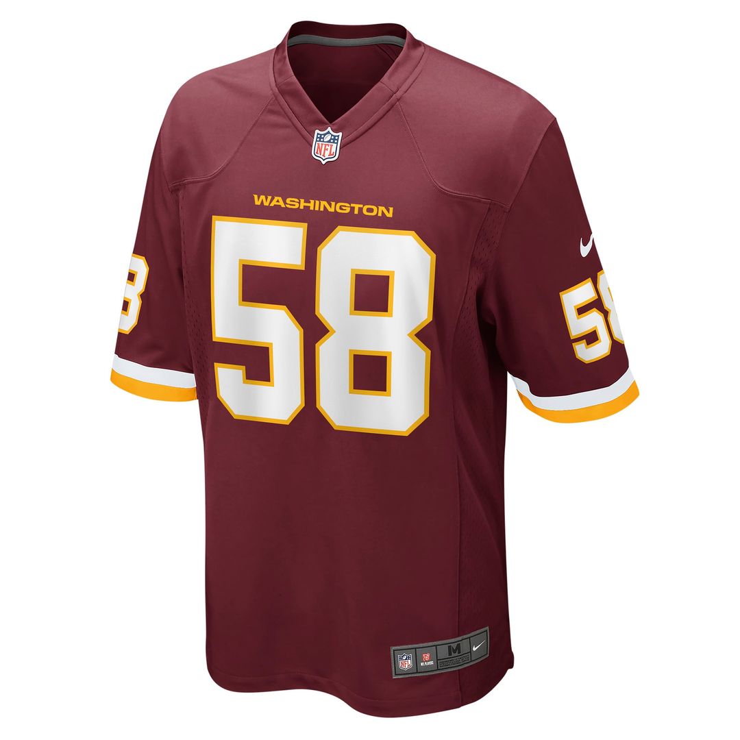 Washington Football Team Shaka Toney Nike Burgundy Game Jersey product image 2, provided for visual reference and product