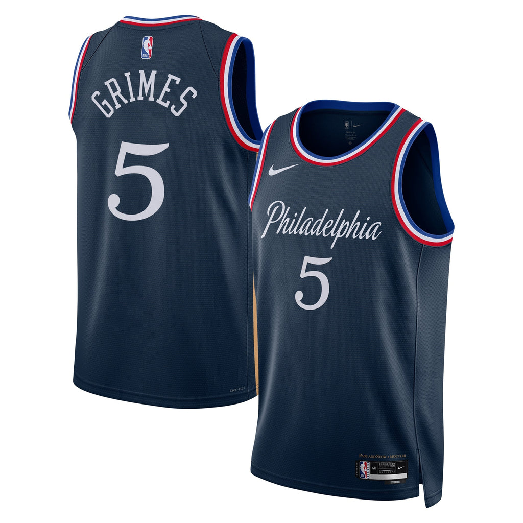 Philadelphia 76ers Nike 2025/26 City Edition Swingman Jersey - Navy - Quentin Grimes - Unisex product image 2, provided for