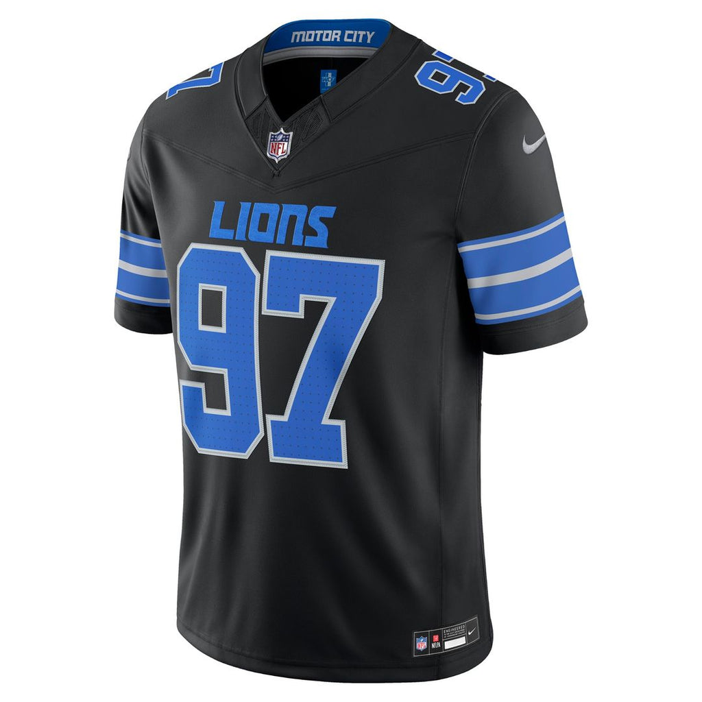 Detroit Lions Aidan Hutchinson Nike Black Alternate Vapor F.U.S.E. Stitched Limited Jersey product image 5, provided for