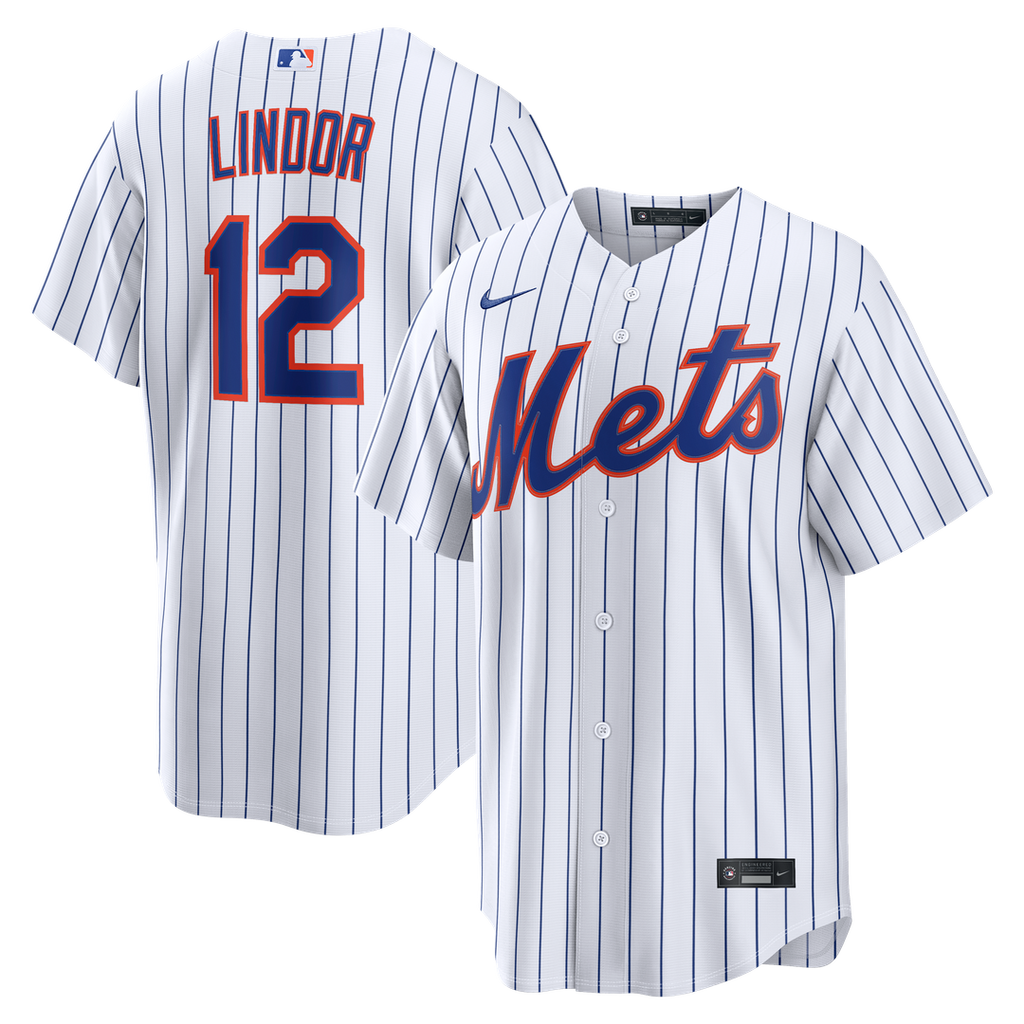 New York Mets Francisco Lindor Nike White Home Replica Jersey product image 6, provided for visual reference and product