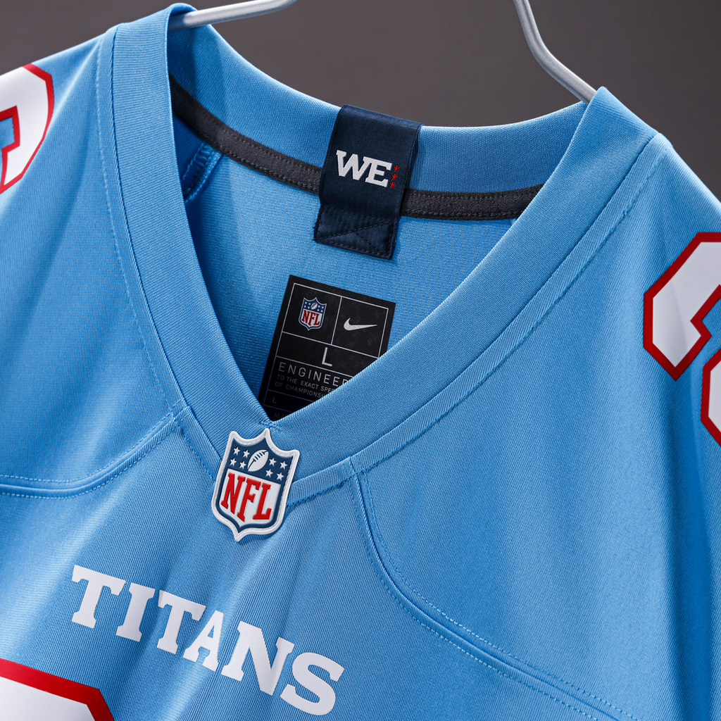 Tennessee Titans Peter Skoronski Nike Light Blue Game Jersey product image 4, provided for visual reference and product