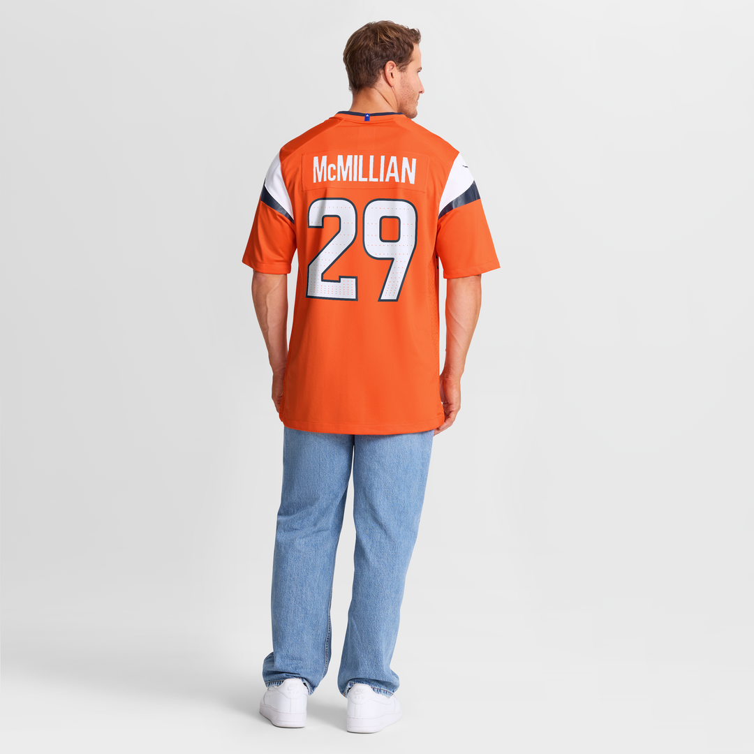 Denver Broncos Ja'Quan McMillian Nike Orange Team Game Jersey product image 8, provided for visual reference and product