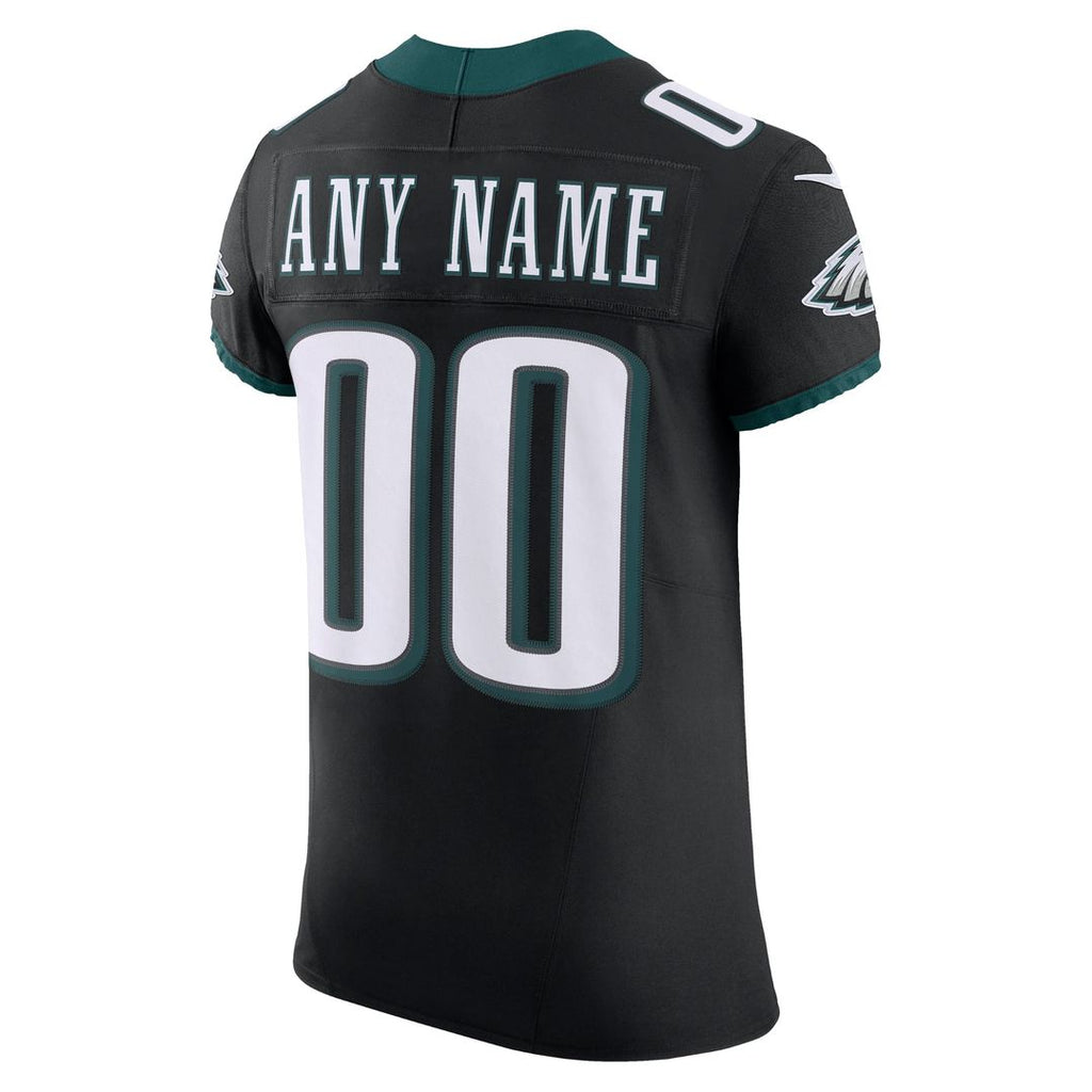 Philadelphia Eagles Nike Black Alternate Vapor F.U.S.E. Elite Custom Jersey product image 3, provided for visual reference