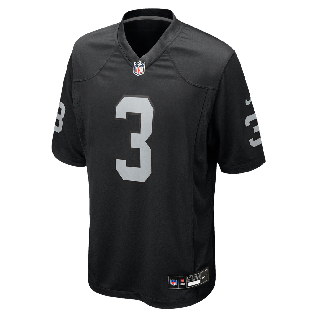 Las Vegas Raiders Taron Johnson Nike Black Team Game Jersey product image 4, provided for visual reference and product
