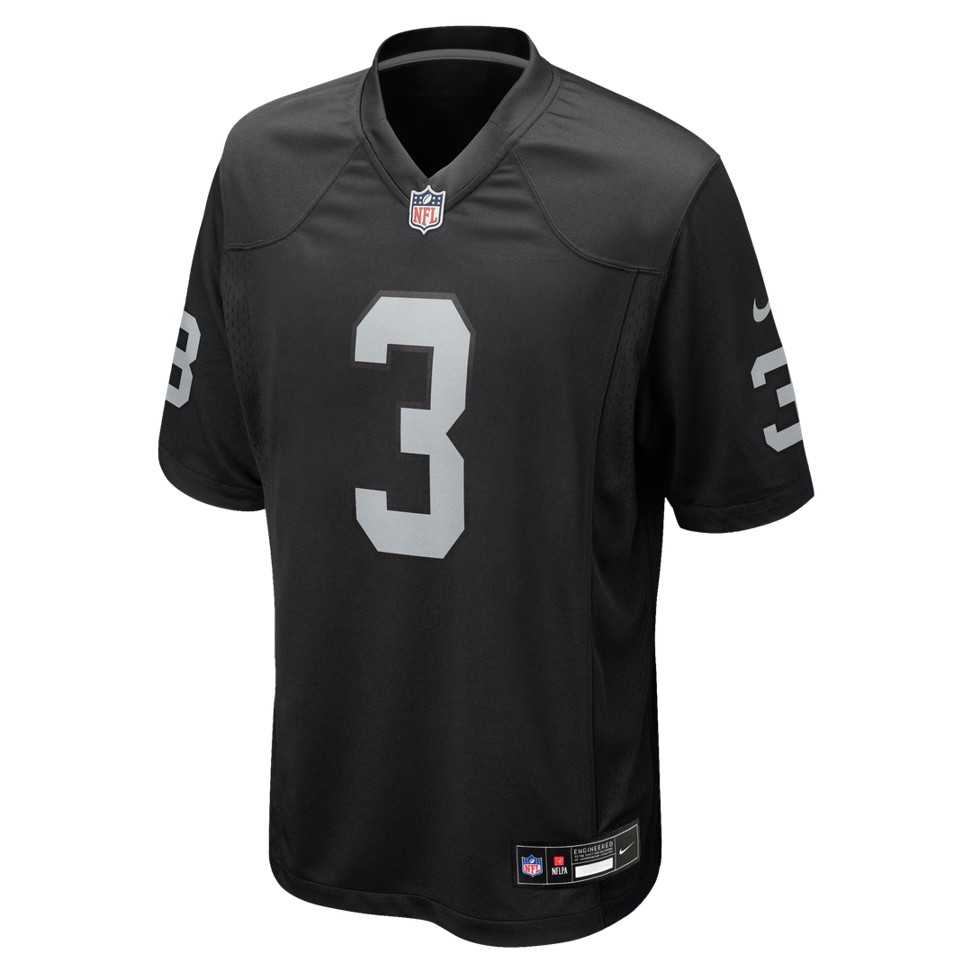 Las Vegas Raiders Taron Johnson Nike Black Team Game Jersey product image 4, provided for visual reference and product