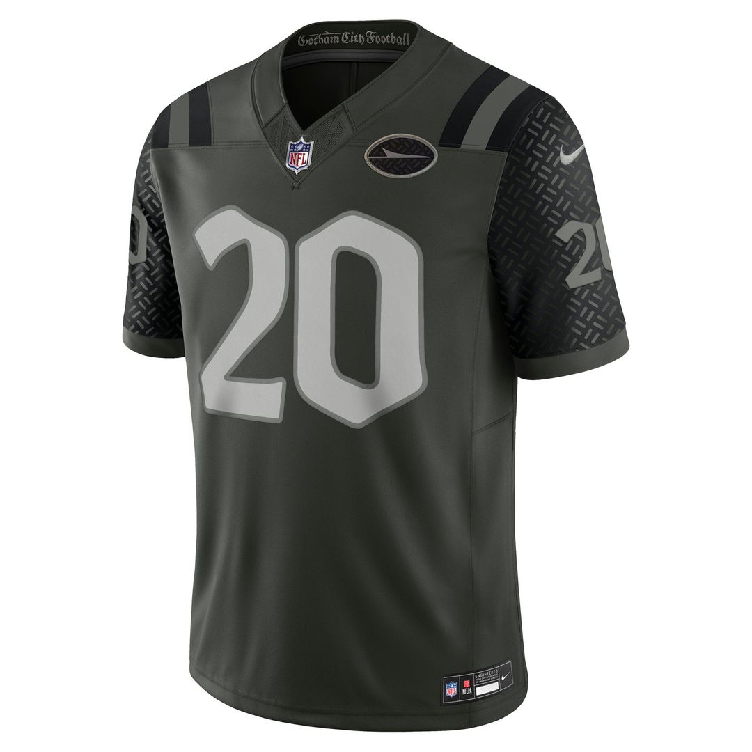 New York Jets Breece Hall Nike Green Rivalries Collection Stitched Limited Jersey product image 2, provided for visual