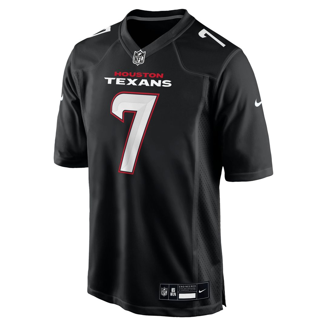 Houston Texans C.J. Stroud Nike Carbon Black Fashion Jersey product image 2, provided for visual reference and product