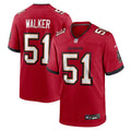 Tampa Bay Buccaneers David Walker Nike Red Team Game Jersey product image 1, provided for visual reference and product