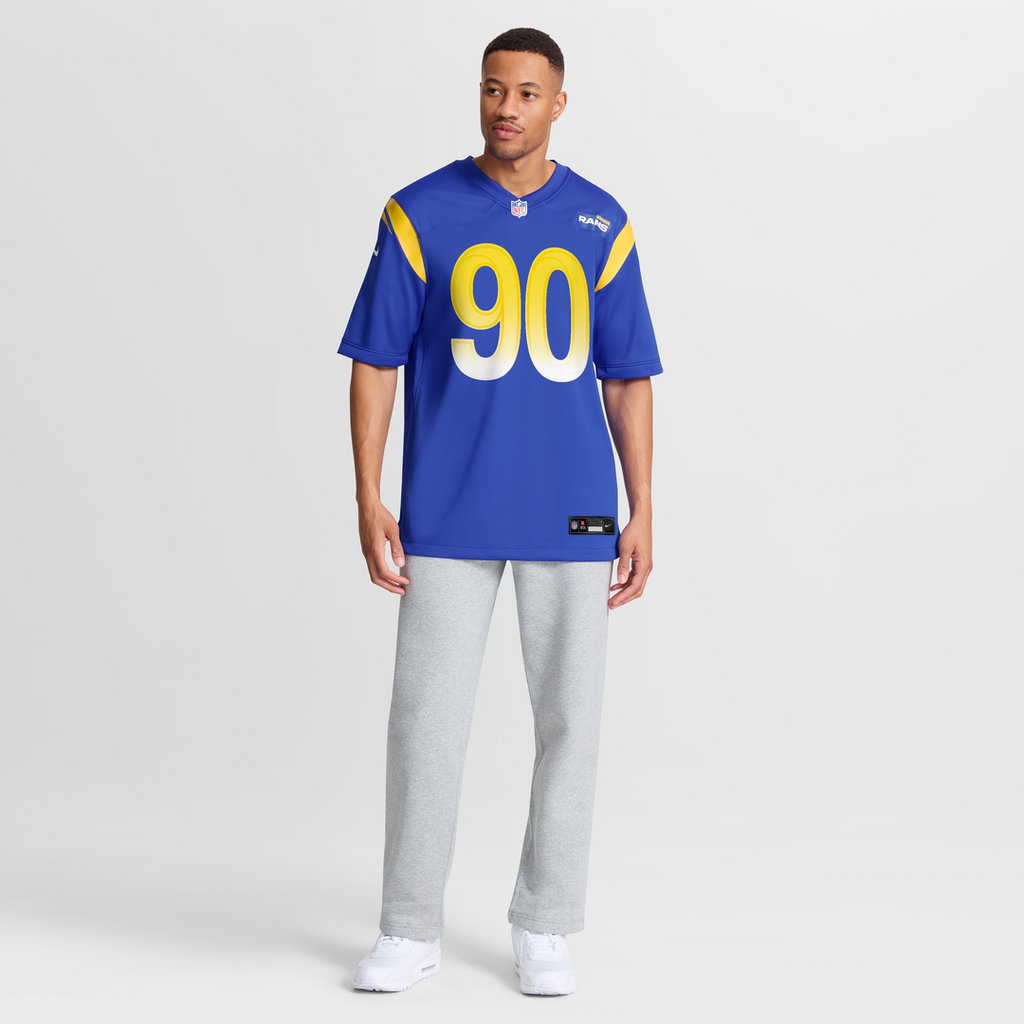Los Angeles Rams Earnest Brown IV Nike Royal Team Game Jersey product image 7, provided for visual reference and product