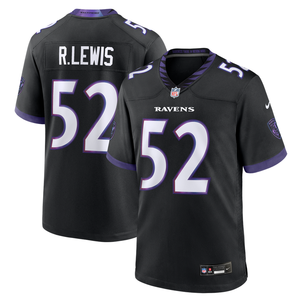 Baltimore Ravens Ray Lewis Nike Black Alternate Retired Player Game Jersey product image 1, provided for visual reference