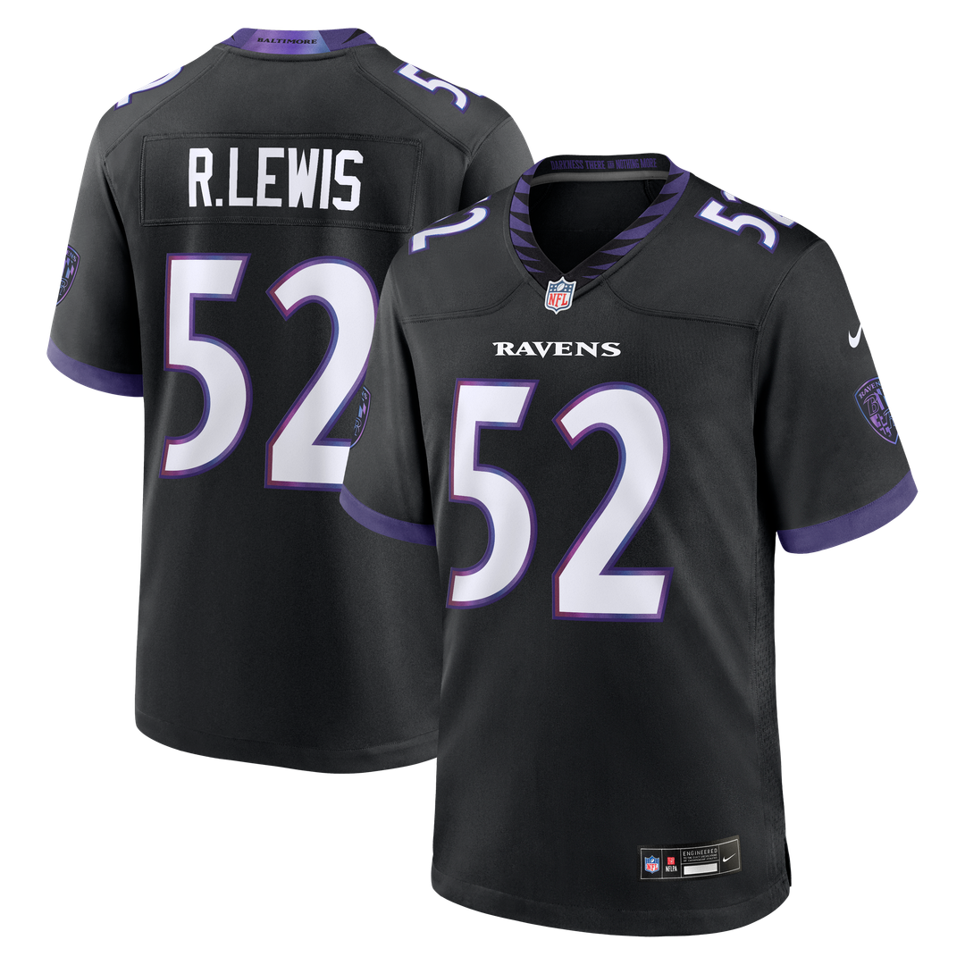 Baltimore Ravens Ray Lewis Nike Black Alternate Retired Player Game Jersey product image 1, provided for visual reference