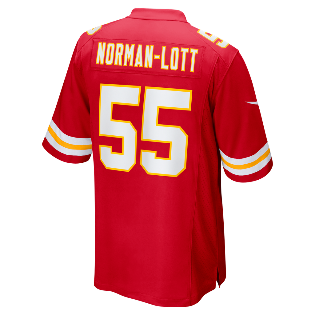 Kansas City Chiefs Omarr Norman-Lott Nike Red Team Game Jersey product image 3, provided for visual reference and product
