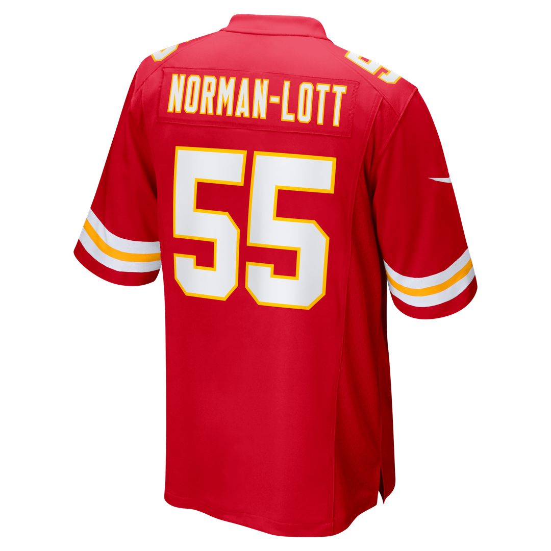 Kansas City Chiefs Omarr Norman-Lott Nike Red Team Game Jersey product image 3, provided for visual reference and product