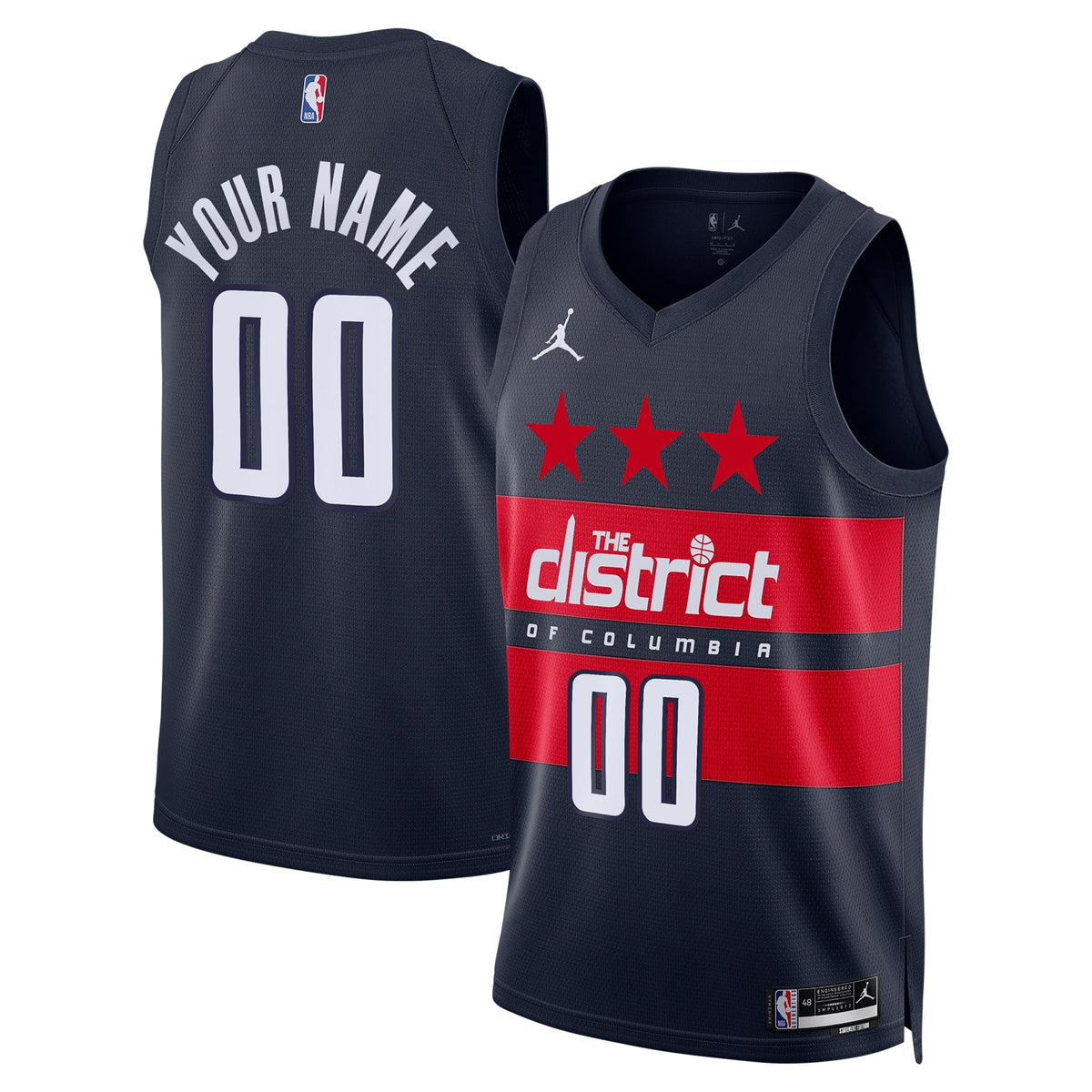 Washington Wizards Jordan NBA Statement Edition Swingman Jersey - Custom product image 1, provided for visual reference and