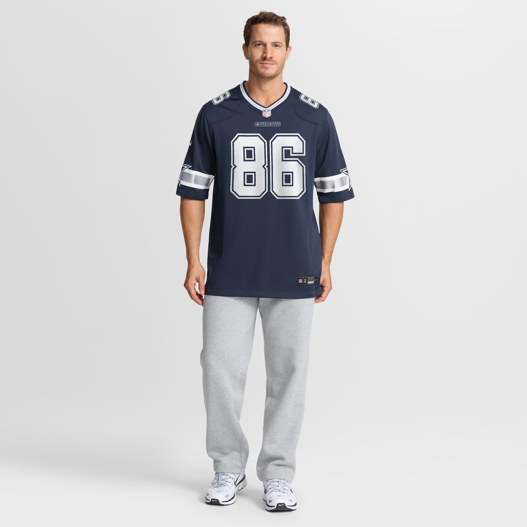 Dallas Cowboys Luke Schoonmaker Nike Navy Team Game Jersey product image 7, provided for visual reference and product detail