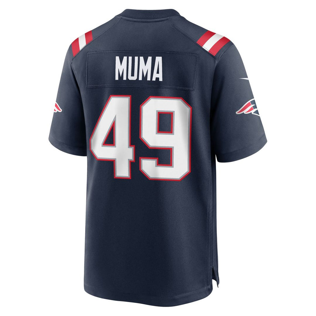New England Patriots Chad Muma Nike Navy Team Game Jersey product image 5, provided for visual reference and product detail